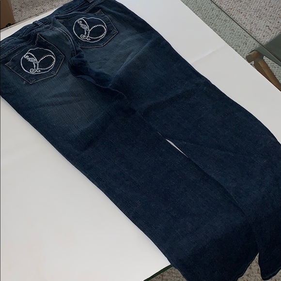 Rare Bebe Rhinestone Logo Jeans - Picture 5 of 6